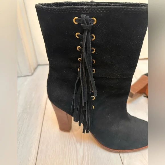 COACH Tamsin Black Suede Booties, Size 10 never worn - Picture 3 of 10